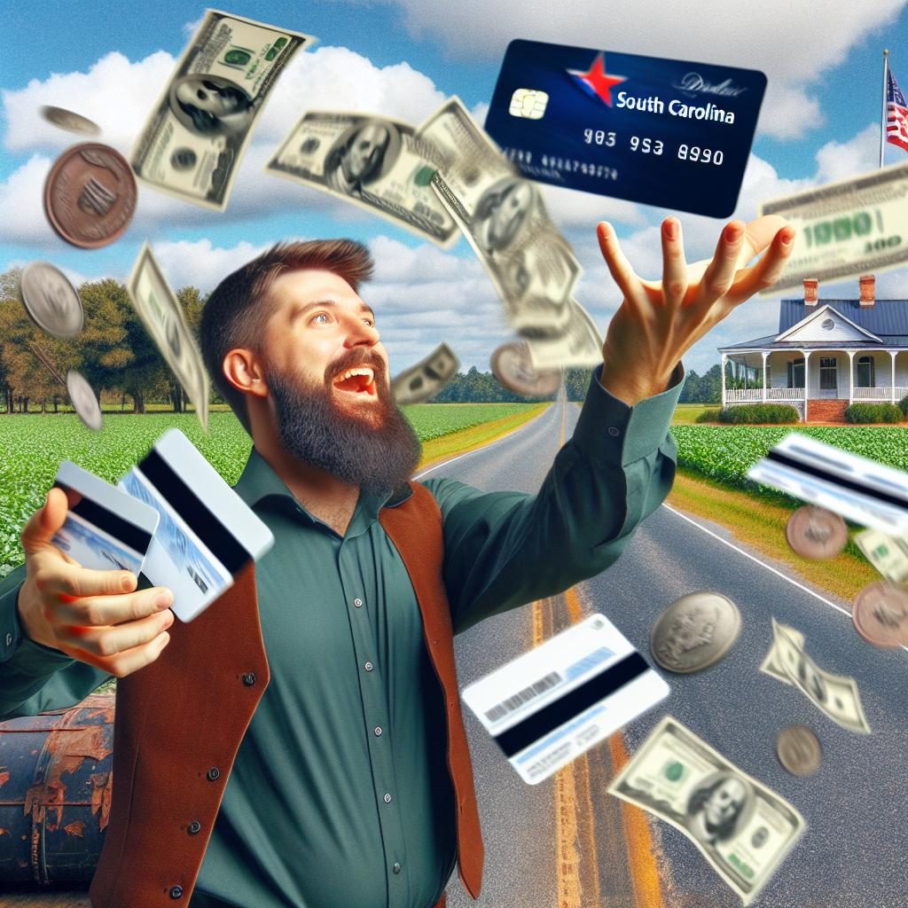 South Carolinian juggling debt symbols