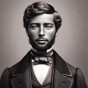 Young man resembling Lincoln.