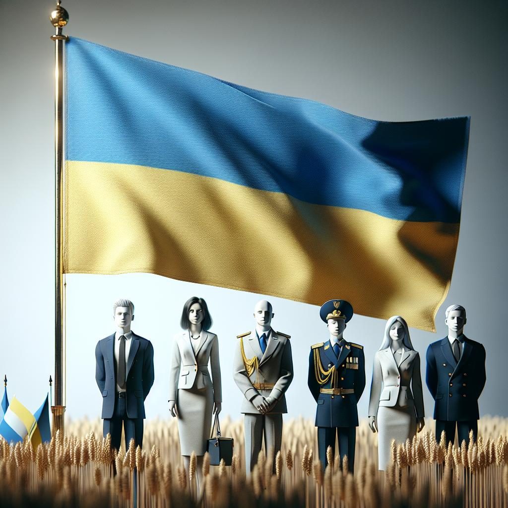 Ukrainian flag with governors.