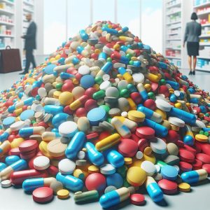 Large pile of pills