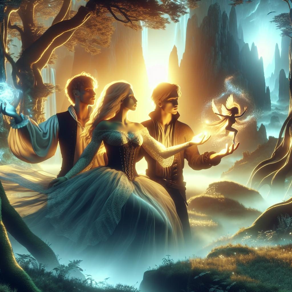 Mythical romance fantasy illustration