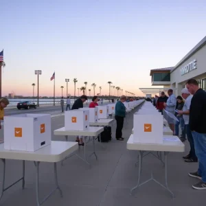 Early Voting at Beach