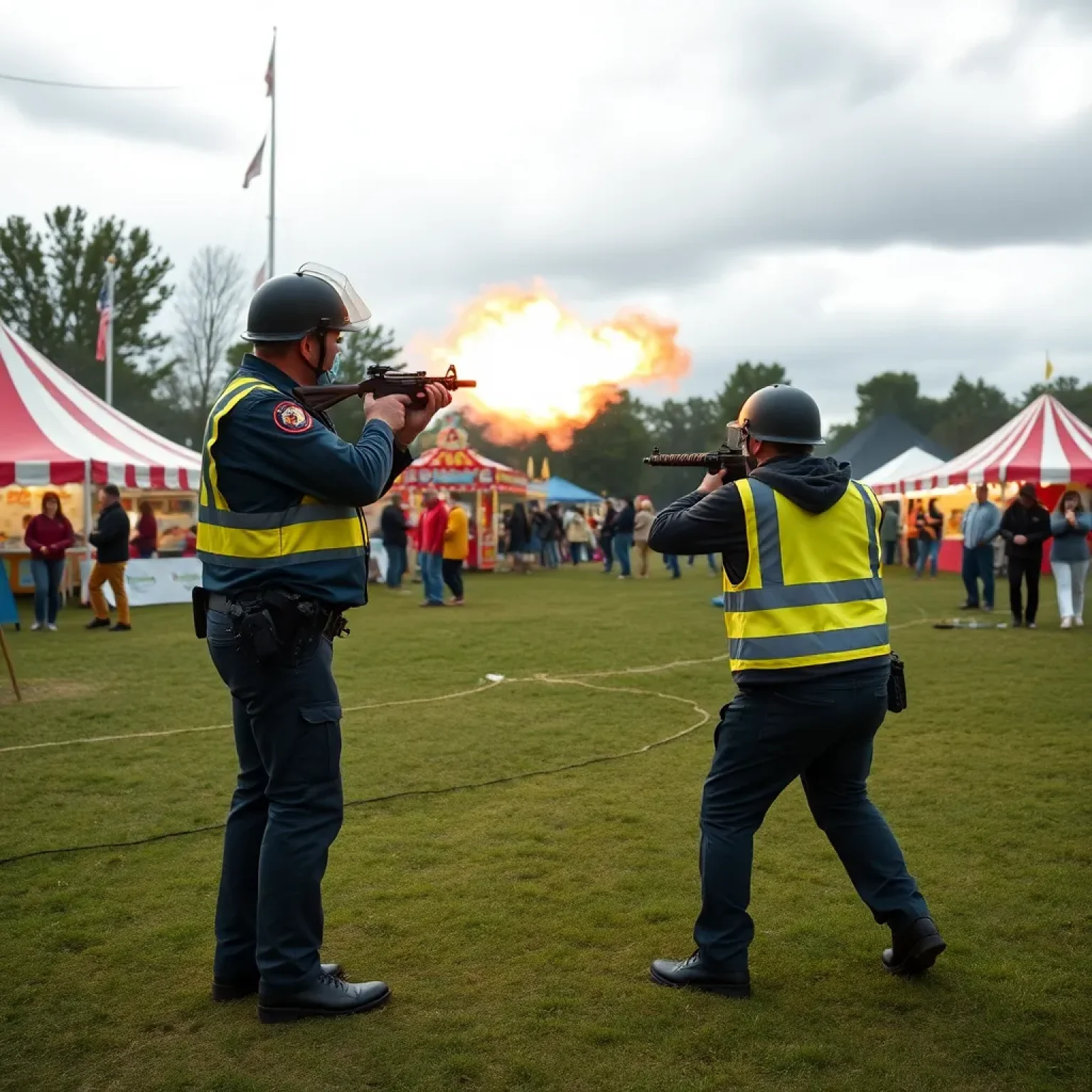 Greenwood Fairground Incident: Security Guard Fires Warning Shots, Panic Ensues