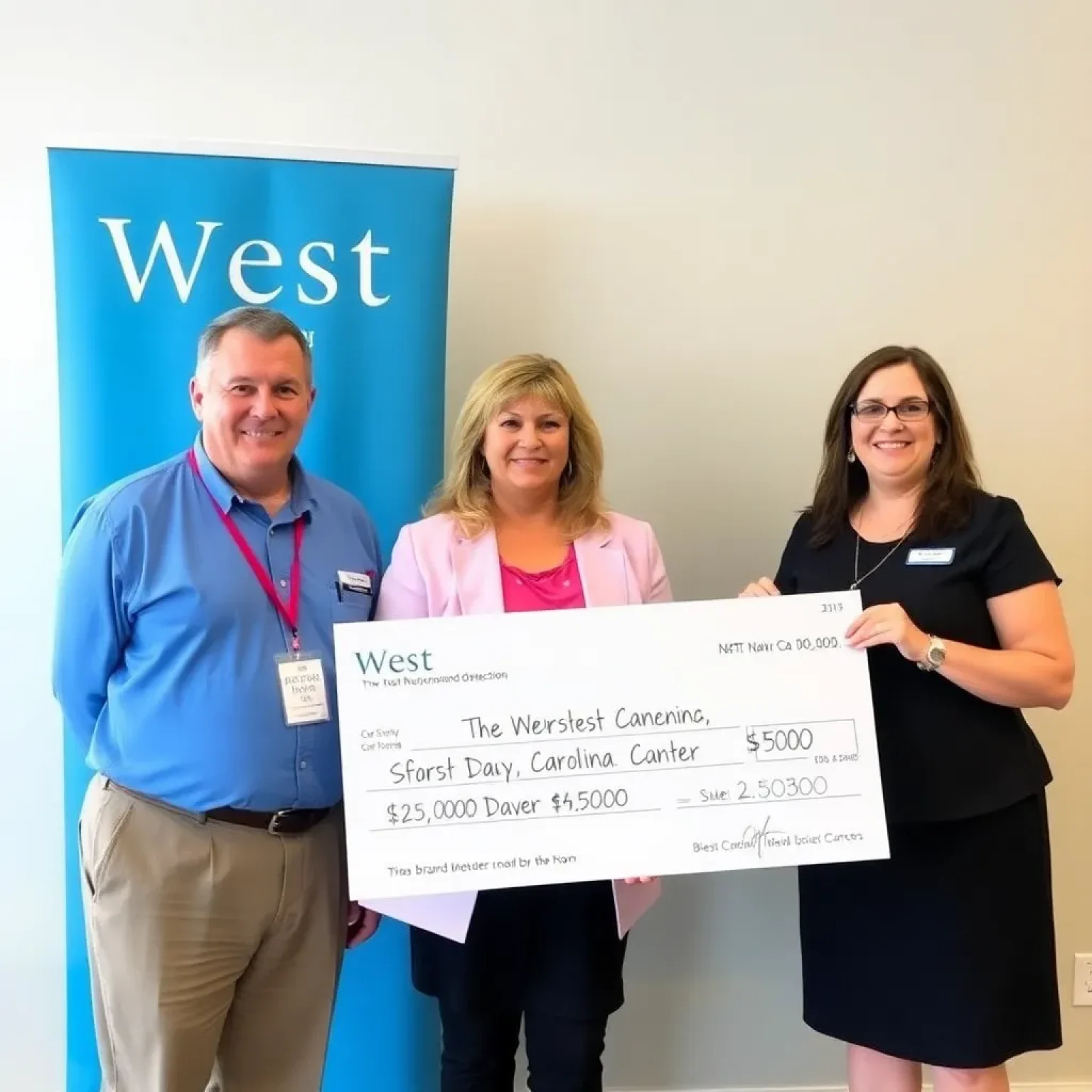 West Carolina Donates $25,000 to Boost Breast Cancer Detection Efforts in Greenwood