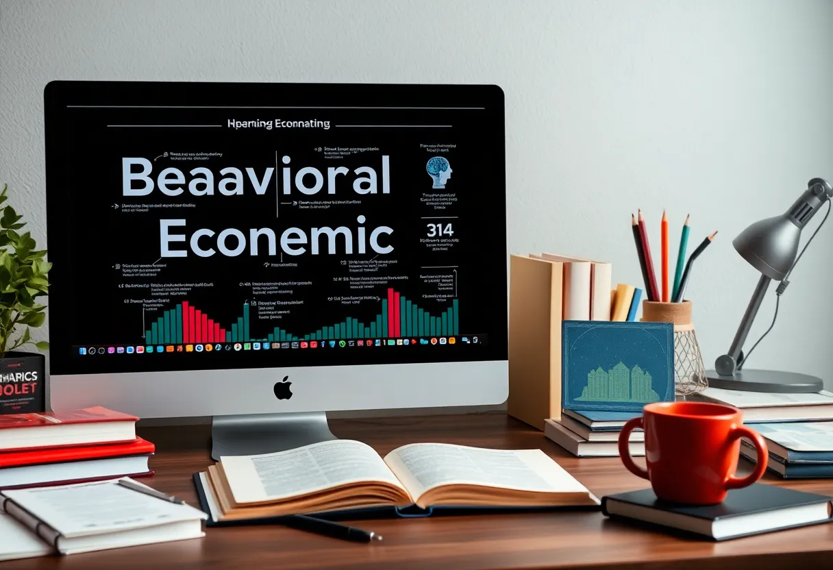 Illustration of behavioral economics concepts applied to digital marketing strategies.