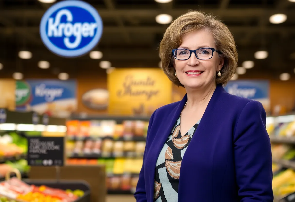 Mary Ellen Adcock at Kroger grocery store