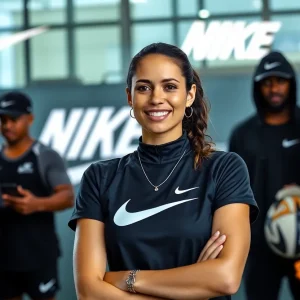 Ann Miller, new sports marketing executive at Nike, engaging with athletes