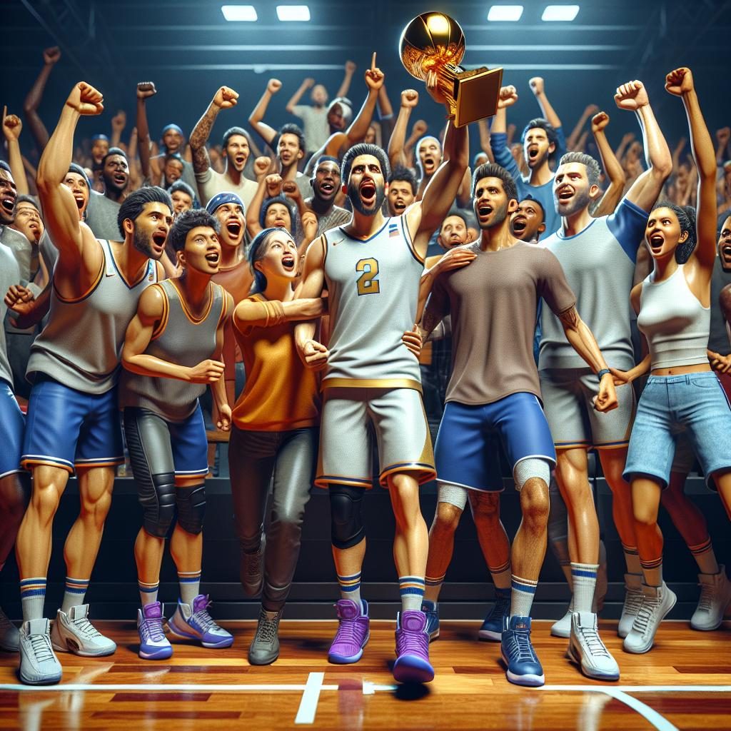 Basketball Victory Celebration