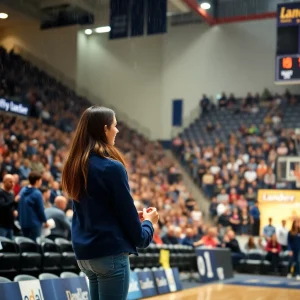 Rainy Day Romance: Stunning Proposal Unfolds at Lander University Amidst Women's Basketball Game