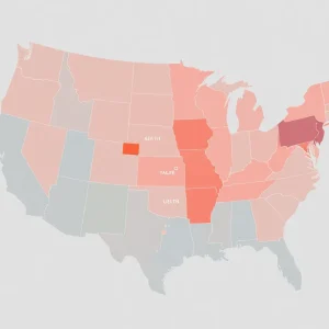 Abstract representation of congressional district maps and diversity.