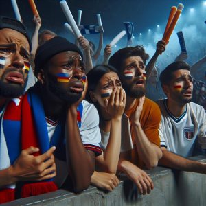 Sad football fans