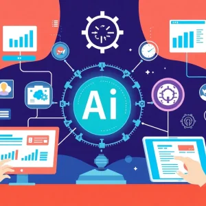 Illustration of AI marketing tools in action