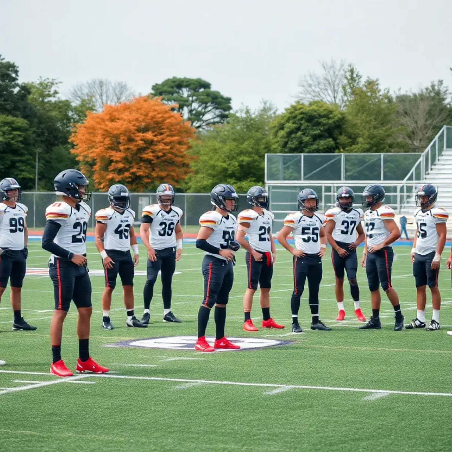 Greenwood Eagles football team in practice session