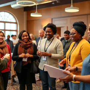 Community members participating in an employment support workshop