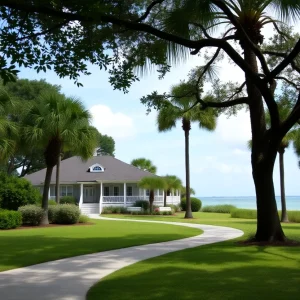 Resort area in Hilton Head Island, South Carolina, with greenery.