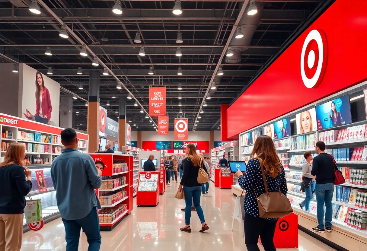 Visual representation of Target's revamped marketing strategy featuring engaged consumers.