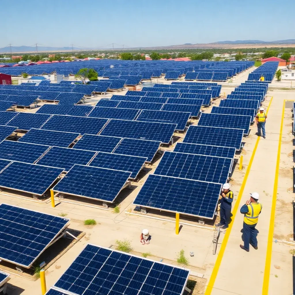 Exterior view of ES Foundry's solar cell manufacturing facility in Greenwood, SC.