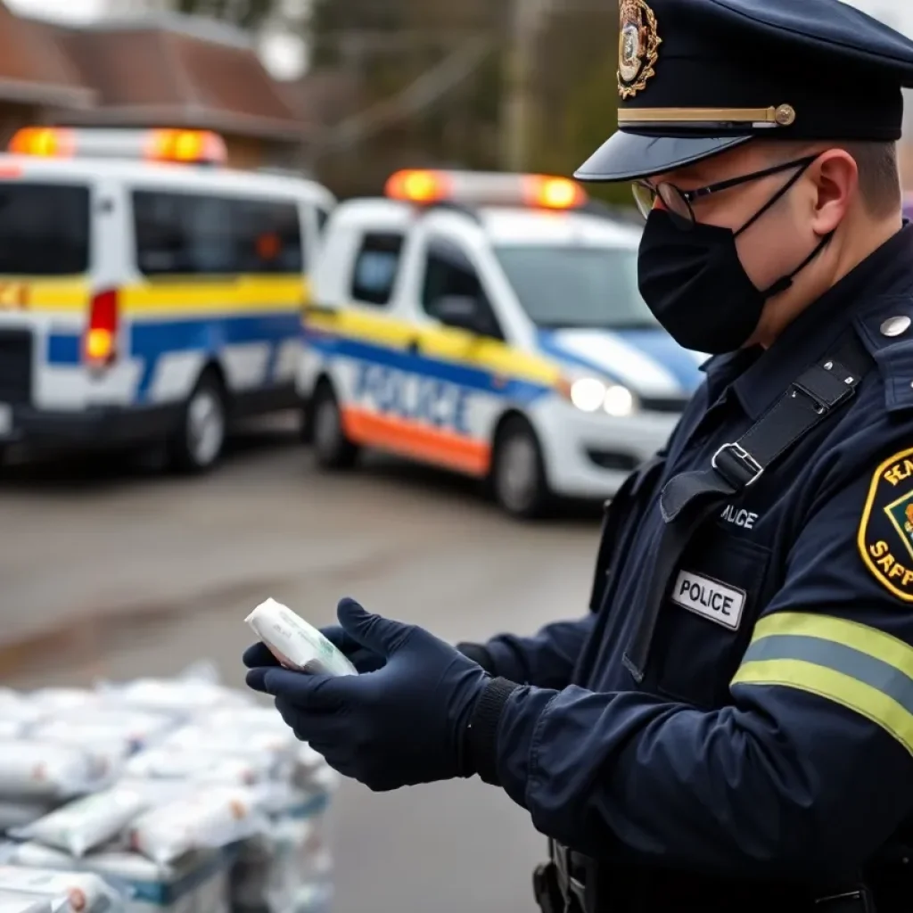 Police operations against fentanyl trafficking in Greenwood.