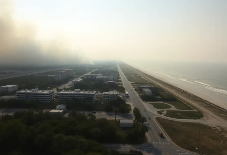 Emergency response teams battling wildfires in Myrtle Beach